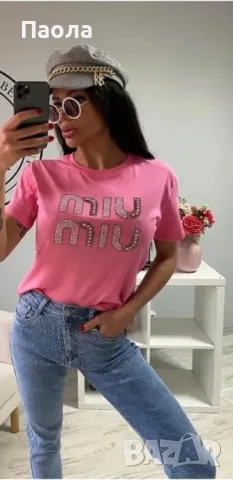 Дамска тениска Miu Miu , снимка 1 - Тениски - 47800811