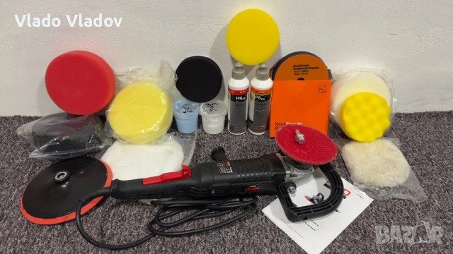 Професионален Комплект: Полираща машина 2400w + Пасти Koch-Chemie и 3М