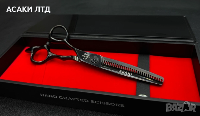 ASAKI ФРИЗЬОРСКА ФИЛАЖНА НОЖИЦА/THINNING ЗА ЛЯВА РЪКА 6.00 inch, снимка 2 - Фризьорски принадлежности - 52328067