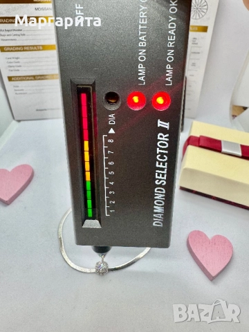 Сребърна гривна с мойсанит (диамант ) 0.5 карата, снимка 11 - Гривни - 52059314