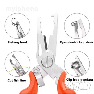 Нови многофункционални риболовни клещи  Корпус от неръждаема стомана, снимка 6 - Такъми - 49263375
