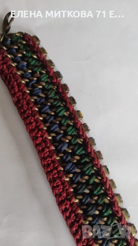 Масивно колие на ZARA с цветни кристали и ръчно изплетена яка върху метална основа, снимка 14 - Колиета, медальони, синджири - 53419537