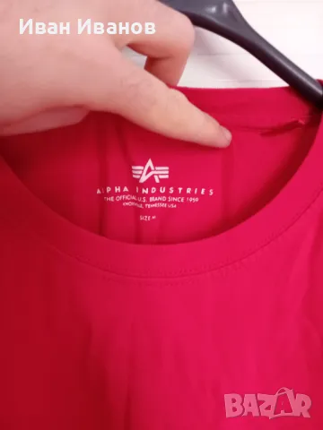 Два броя оригинални тениски Alpha Industries, снимка 5 - Тениски - 50430487