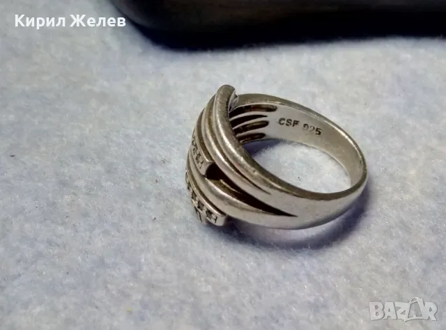 ФЕШЪН АРТ ДИЗАЙН СКЪПОЦЕНЕН СРЕБЪРЕН ПРЪСТЕН СРЕБРО 925 CSF с ЮВЕЛИРНО ФАСЕТИРАНИ ЦИРКОНИ 41435, снимка 8 - Пръстени - 49913202