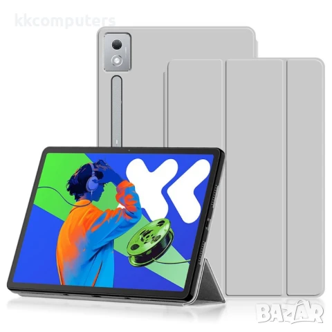 Lenovo Idea Tab Pro / Xiaoxin Pad Pro 12.7 (2025) Смарт Кожен Калъф с Тройно Сгъване и Протектор – 3, снимка 2 - Калъфи, кейсове - 50810034