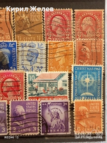 Стари пощенски марки от цял свят смесени АМЕРИКАНСКИ ПРЕЗИДЕНТИ за КОЛЕКЦИЯ 51601, снимка 3 - Филателия - 53218234