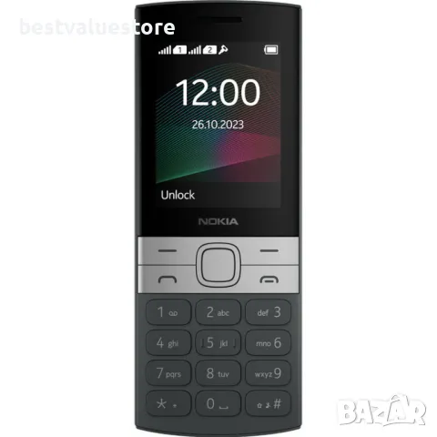 Nokia 150Black Мобилен Телефон Gsm 2.40 , Задна Камера 0.30 Mpx, снимка 1 - Nokia - 49234336