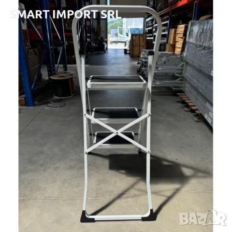 Стоманена сгъваема стълба KMH0203C, 3 стъпала, снимка 4 - Железария - 52006993