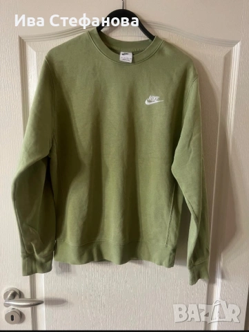 Спортна ватирана памук памучна зелена блуза Nike nike 100% оригинал