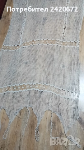 ръчно плетено перде, снимка 5 - Антикварни и старинни предмети - 52308421