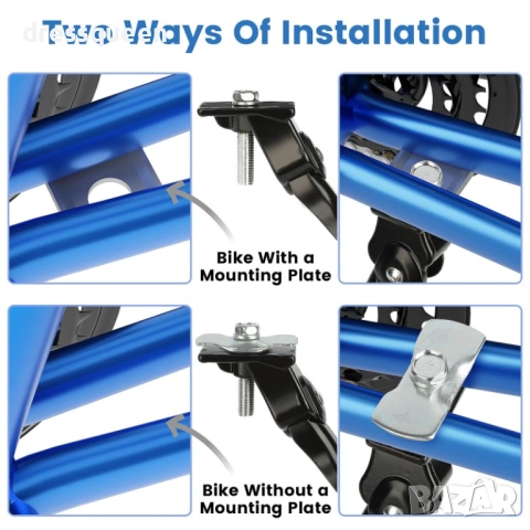 4424 Универсална регулируема стойка за детски колела (16–22") – Стабилност навсякъде, снимка 7 - Аксесоари за велосипеди - 53633897