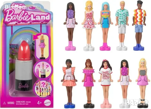 Мини кукла Barbie® в червило Mini Barbie Land - изненада / Mattel, снимка 1 - Кукли - 47588179