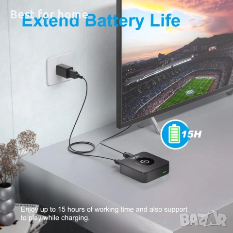 ZIOCOM Bluetooth предавател за телевизор, снимка 4 - Друга електроника - 53055958