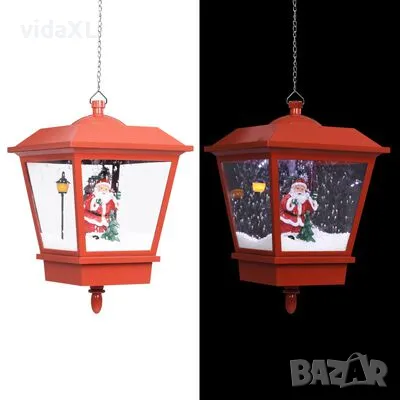 vidaXL Коледна висяща LED лампа с Дядо Коледа, червена, 27x27x45 см（SKU:289928）, снимка 3 - Декорация за дома - 48320089