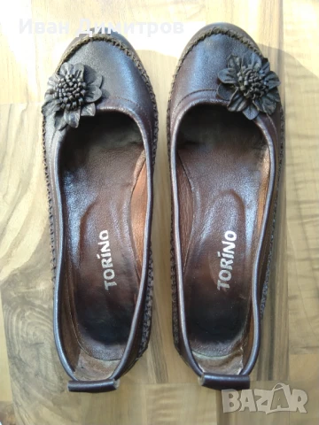 Качествени дамски обувки естествена кожа номер 39 запазени