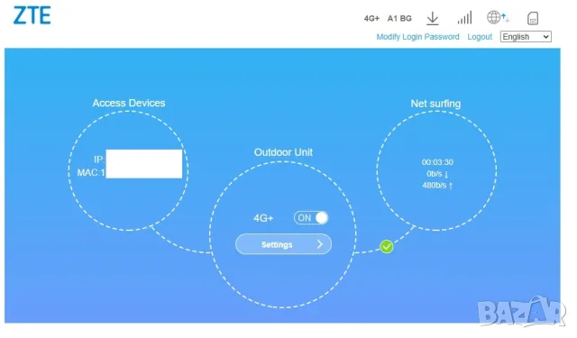 Комплект за 5G интернет ZTE MC7010 5G и ZTE MF269 работи с всички оператори, снимка 3 - Рутери - 50249319