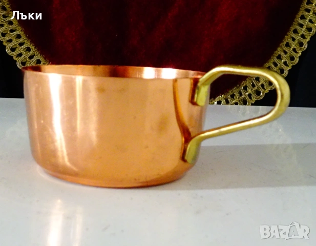 Медна цедка за чай,чиста мед. , снимка 2 - Антикварни и старинни предмети - 54058493