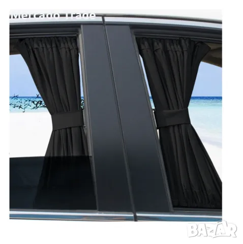 Комплект пердета за автомобил Mercado Trade, Странични завеси, 2 броя, Черен, снимка 3 - Аксесоари и консумативи - 49900318