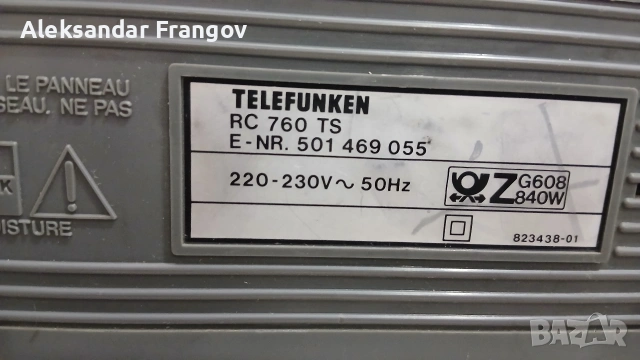 TELEFUNKEN RC 760 TS, снимка 7 - Радиокасетофони, транзистори - 53212146