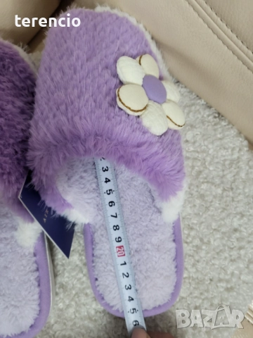 Нови пантофи - лила, снимка 5 - Пантофи - 52693152