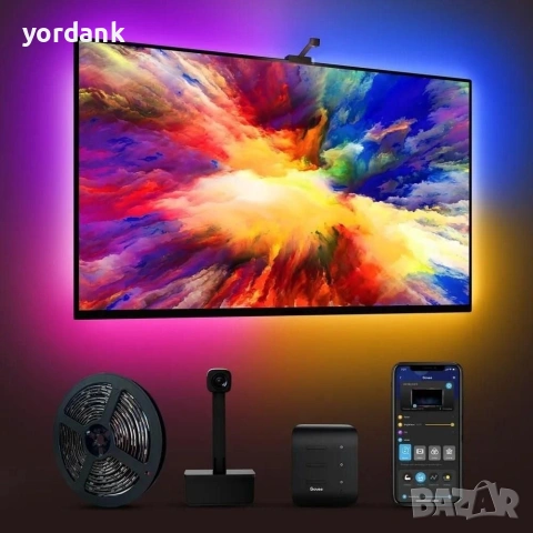RGBIC LED лента за телевизор Govee Immersion, Wi-Fi, Синхронизиране на ТВ картина, снимка 2 - Лед осветление - 53213091