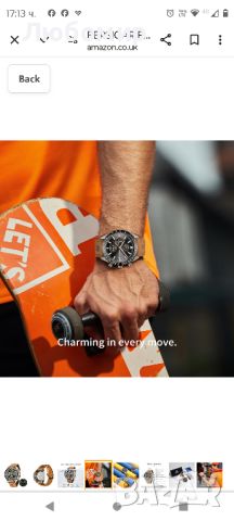 BERSIGAR Кварцов аналогов мъжки ръчен часовник Спортен 30M Водоустойчив Ежедневен военен стилен 

, снимка 5 - Мъжки - 45371759