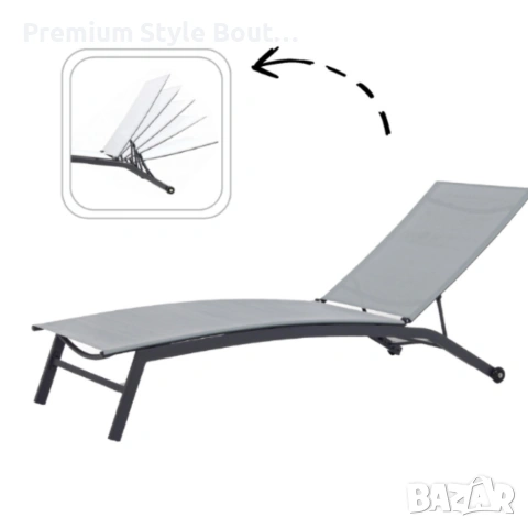 Шезлонг с регулируема облегалка - стил и гарантиран комфорт, снимка 13 - Други стоки за дома - 53838470