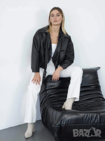 дамско кожено яке, снимка 2 - Якета - 53802766