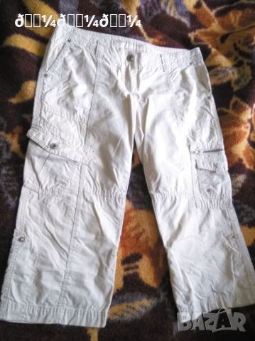 🌼Дамски спортен панталон "STREET ONE" модел 7/8 от прохладен плат с много джобове,цвят крем-Л,ХЛ🌼, снимка 1 - Панталони - 40866810