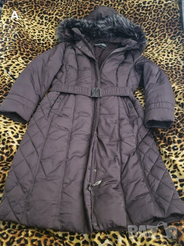 Уникално дебело дълго шушляково яке с пълнеж и богат пух