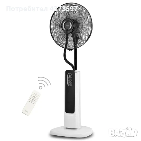 Вентилатор с водна мъгла 16'' Muhler MF-1679RC, 75W, LED, дист. упр-е, снимка 1