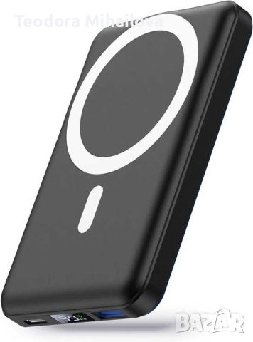 Yiisonger Power Bank, 10000mAh магнитно  зарядно 15W  iPhone, снимка 4 - Друга електроника - 46643934