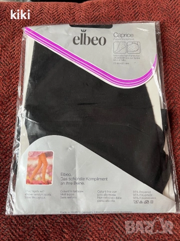Elbeo 38-40/20 den Дамски черен чорапогащник на точки , снимка 2 - Бельо - 53401360