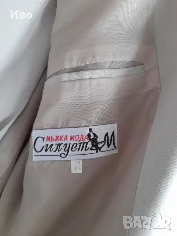 Стилен, светъл мъжки костюм 176/48 59лв.Промоция. Спешно и изгодно!, снимка 2 - Костюми - 49769032