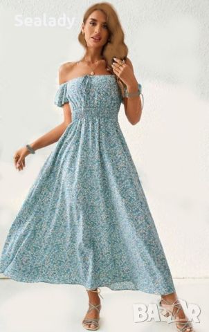 Лятна дамска рокля с флорален принт