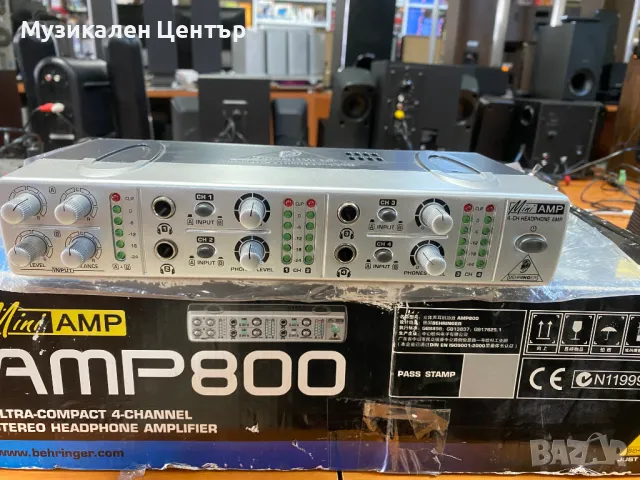 BEHRINGER Mini AMP 800 4 Channel stereo headphone amplifier, снимка 5 - Ресийвъри, усилватели, смесителни пултове - 48673253