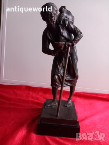 P.Kowalcewski Авторска Бронзова Пластика Статуетка Продавач на Вода
