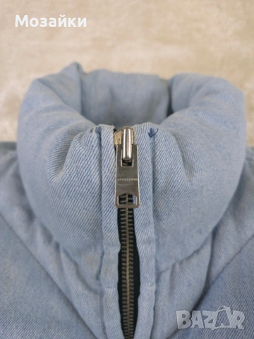 AllSaints Denim Puffer Jacket "Dallas" Streetwear Дамско Яке Размер L (MSRP €280), снимка 2 - Якета - 53596099