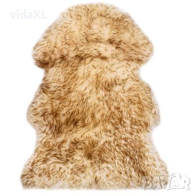 vidaXL Килим от овча кожа, 60х90 см, кафяв меланж（SKU:283877, снимка 1 - Килими - 45507902