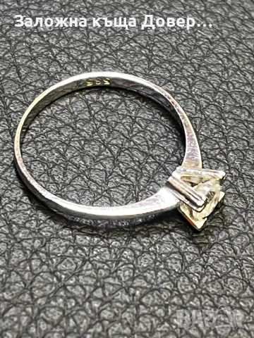 Златен пръстен венчална годежна халка  14 к 585 бяло злато gold zlato  prasten, снимка 5 - Пръстени - 46295608