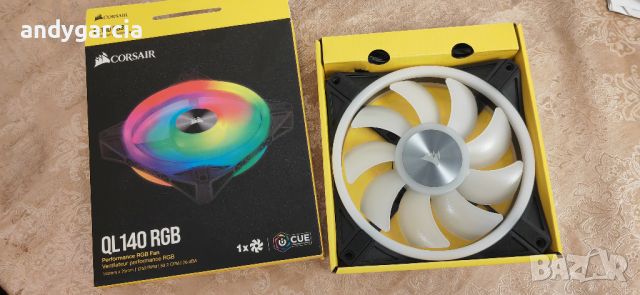 Corsair iCUE QL140 RGB 140mm PWM black светещ вентилатор с 4 зони, чисто нов, снимка 2 - Други - 45448640