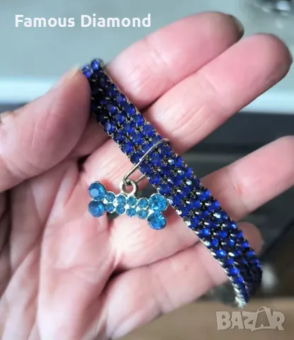 Каишка с кристали за кученце , снимка 3 - За кучета - 49234350