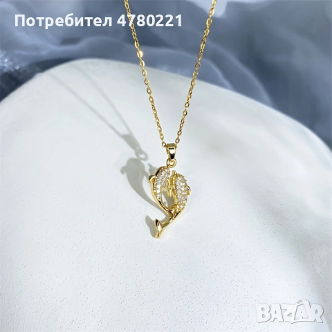 🐬✨ Колие „Златни делфини“