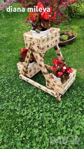Дървен цветарник!, снимка 9 - Декорация за дома - 49970766
