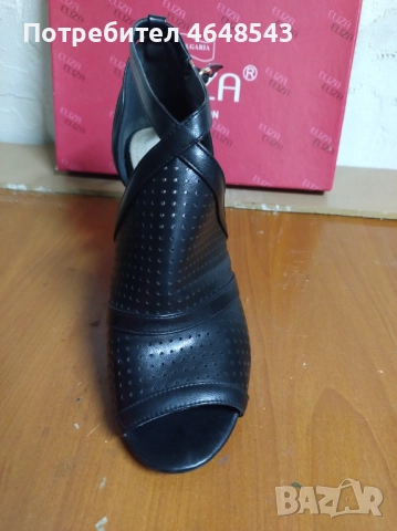 Черни дамски сандали, снимка 2 - Сандали - 52976351