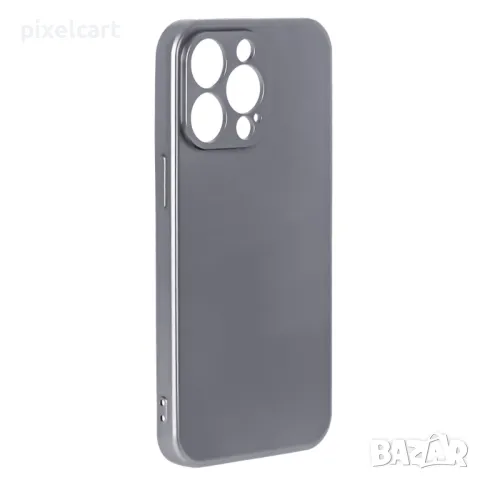 Силиконов калъф METALLIC за iPhone 13 PRO, Сив, снимка 1 - Калъфи, кейсове - 48016042