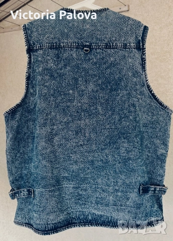 Функционален дънков елек с 6 джоба, снимка 4 - Други - 53750946