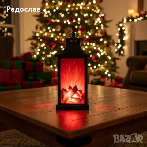 LED декоративен фенер с ефект на жив пламък, снимка 2 - Декорация за дома - 52593826