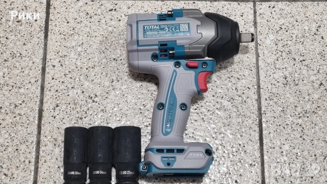 Нов Акумулаторен ударен безчетков гайковерт TOTAL INDUSTRIAL, 1/2", 20 V, 850 Nm, снимка 3 - Винтоверти - 53765945