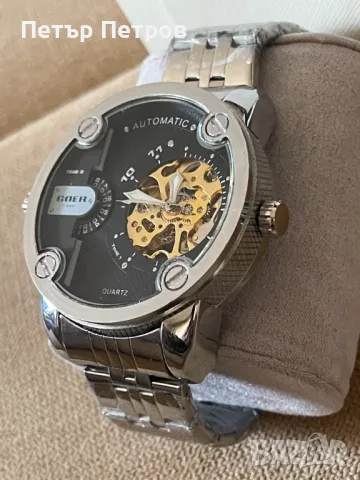 GOER Automatic-Quartz ОТЛИЧЕН!, 160 лв, снимка 5 - Мъжки - 49495702